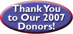 Thank You to Our 2007 Donors!